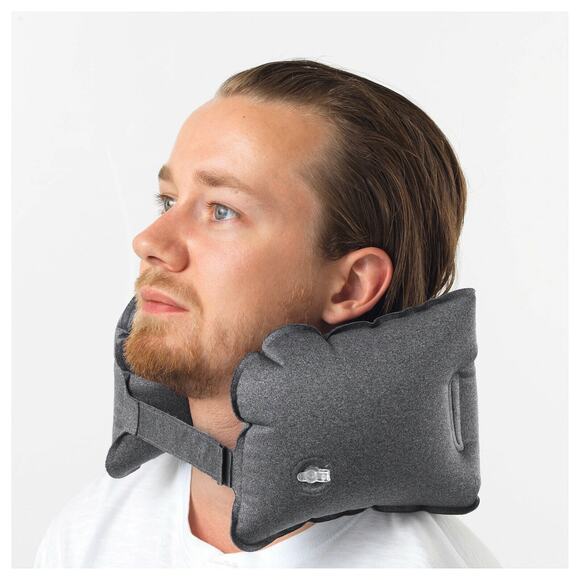 FORFINA Inflatable Travel Neck pillow, gray (503.674.97) *NEW* - Picture 1 of 9